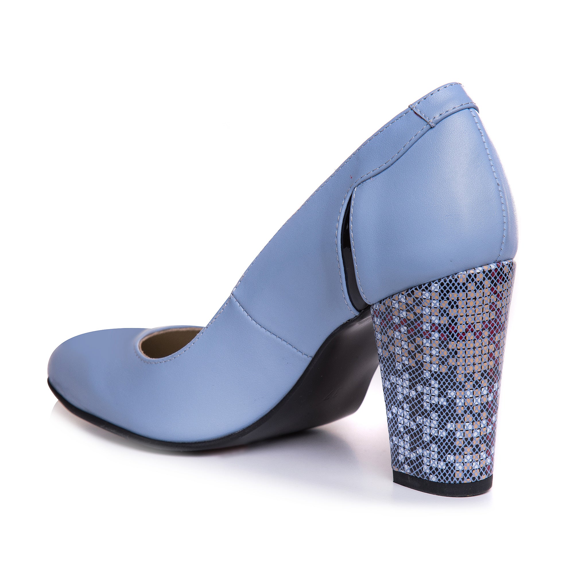 Pantofi Piele Bleu Comod Chic T90 - orice culoare