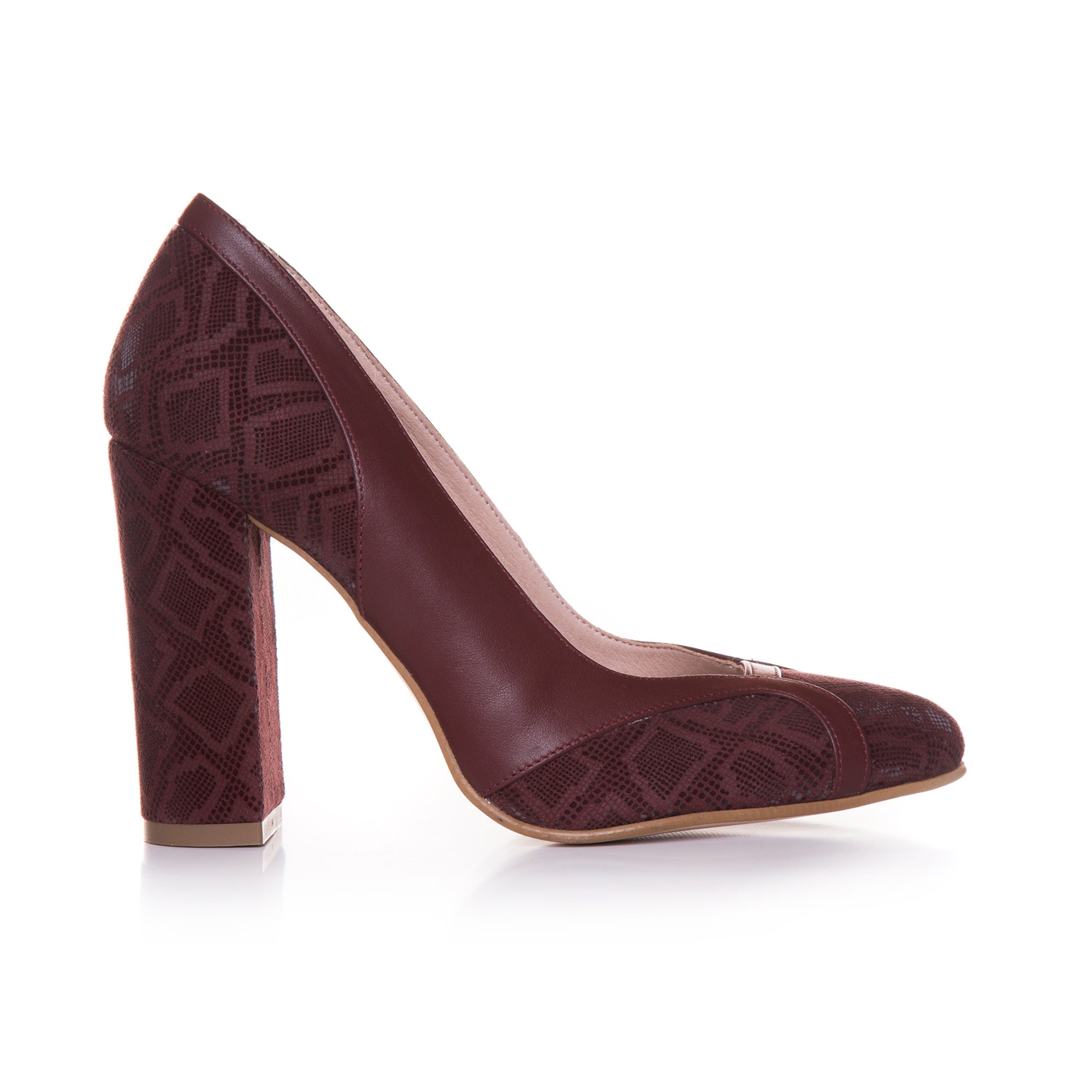 Pantofi Piele Bordo Clarisa T39 - orice culoare