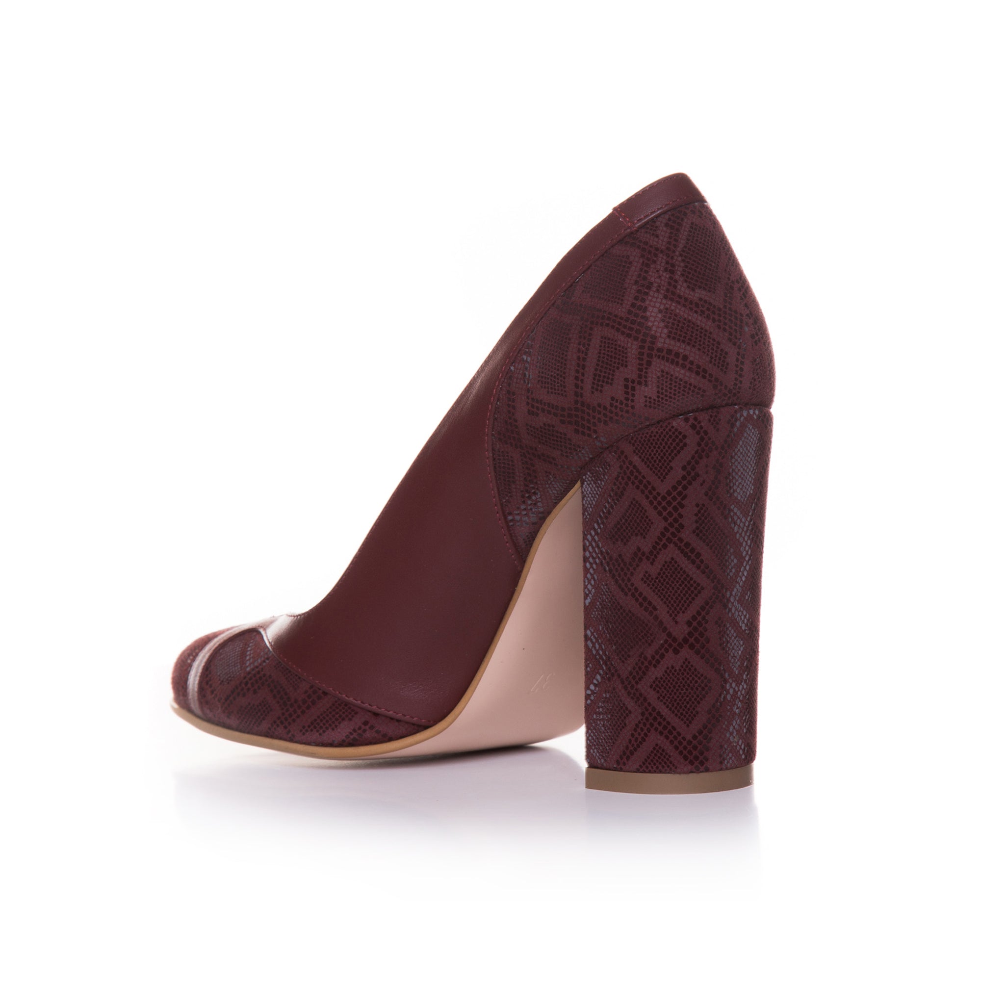 Pantofi Piele Bordo Clarisa T39 - orice culoare