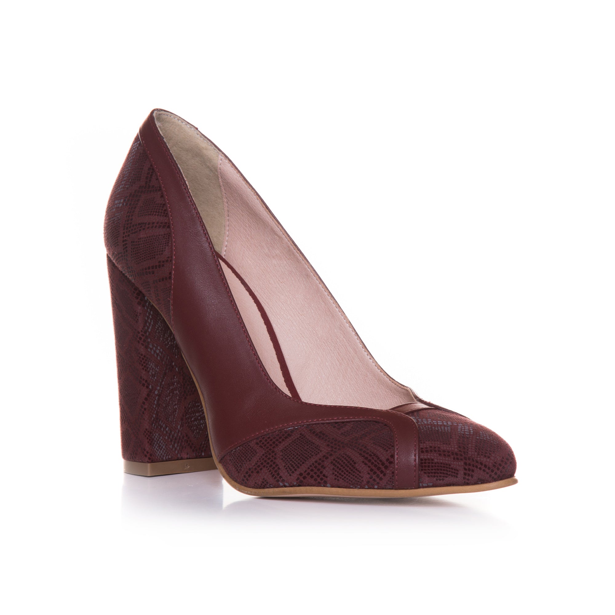 Pantofi Piele Bordo Clarisa T39 - orice culoare