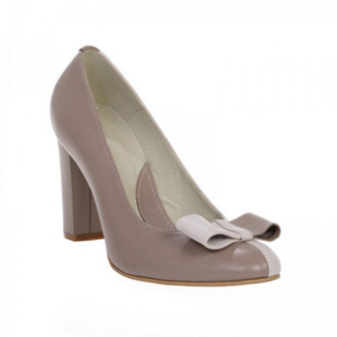 Pantofi dama piele naturala capucino Funda Duo - orice culoare