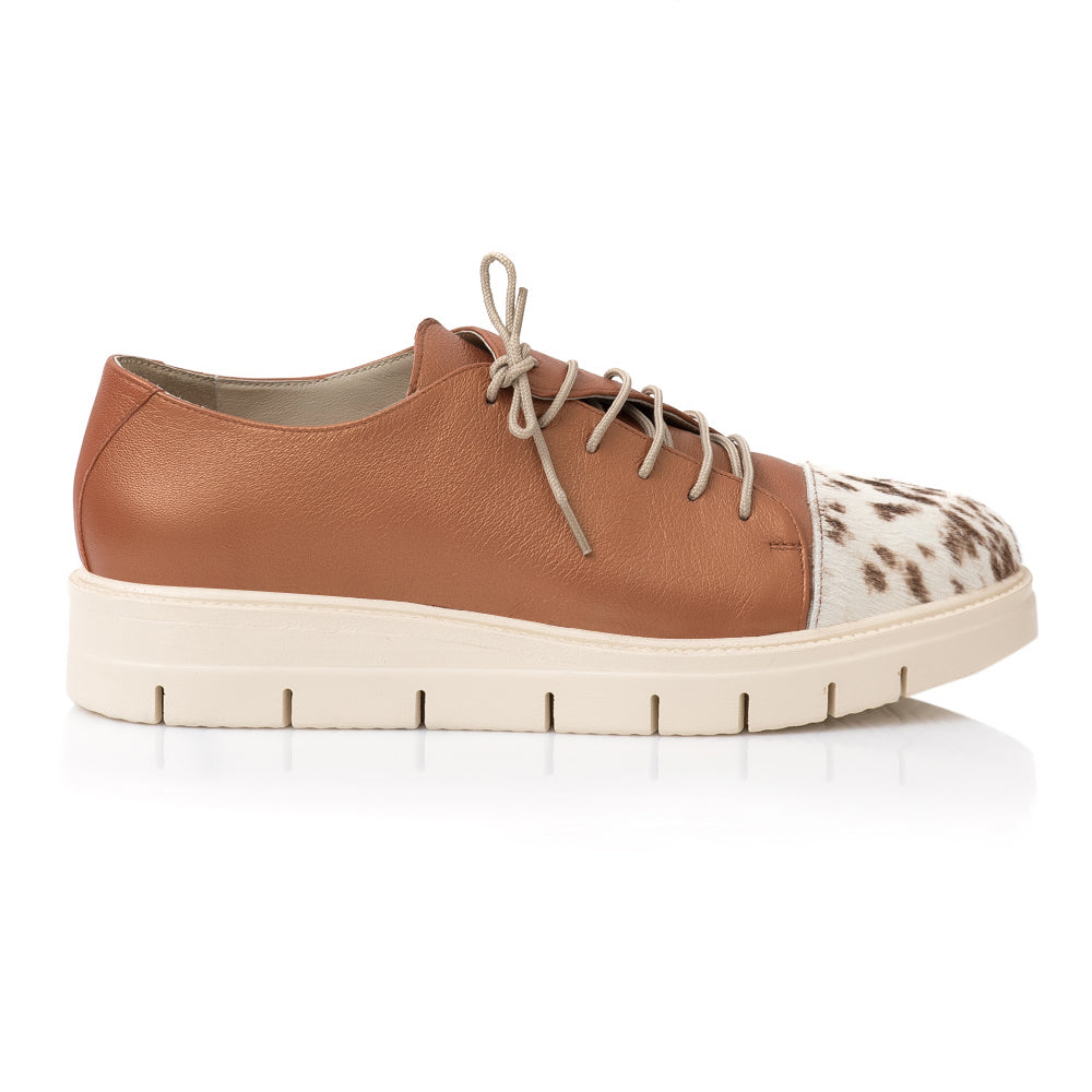 Pantofi Piele Oxford Caramiziu Ponei E1   - orice culoare