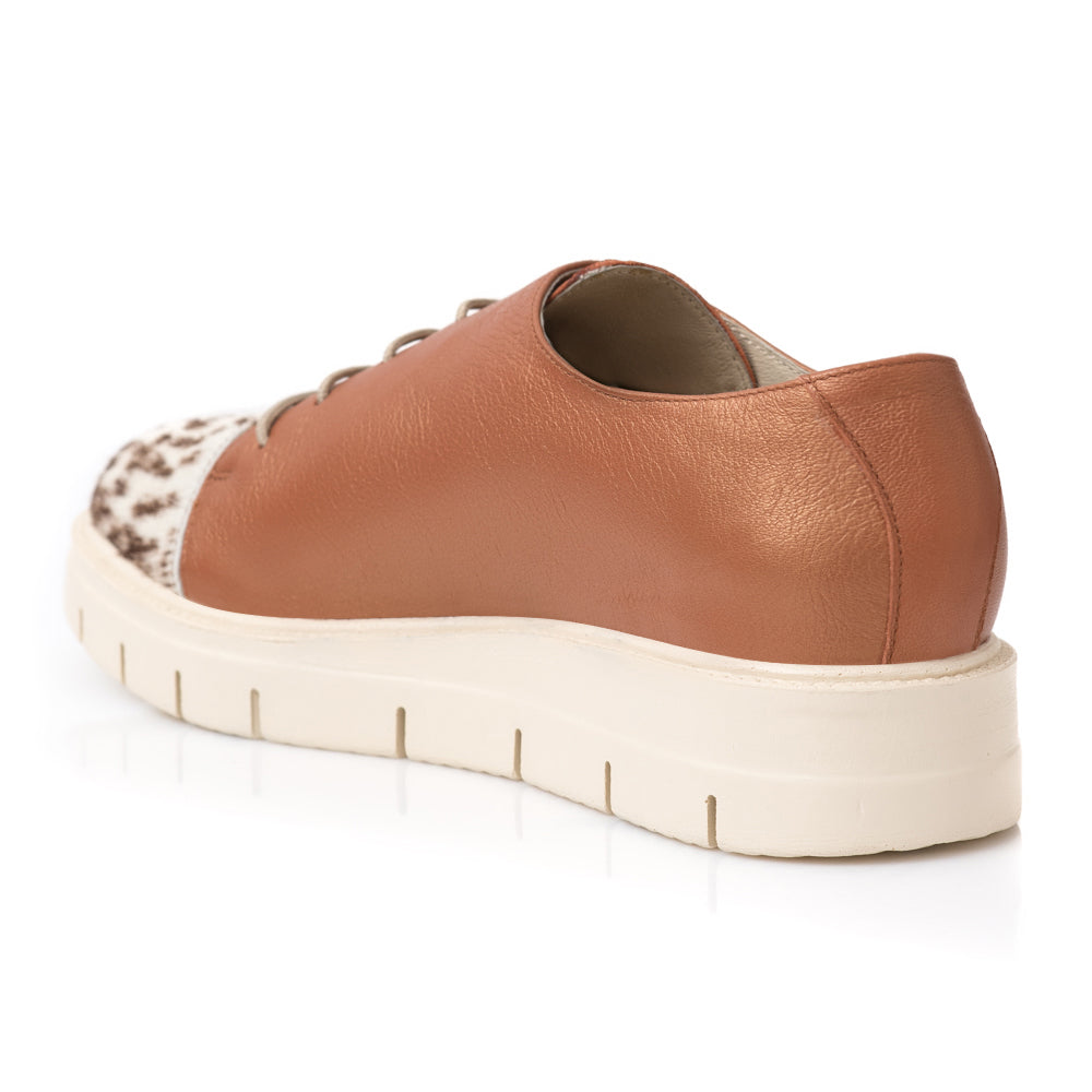 Pantofi Piele Oxford Caramiziu Ponei E1   - orice culoare