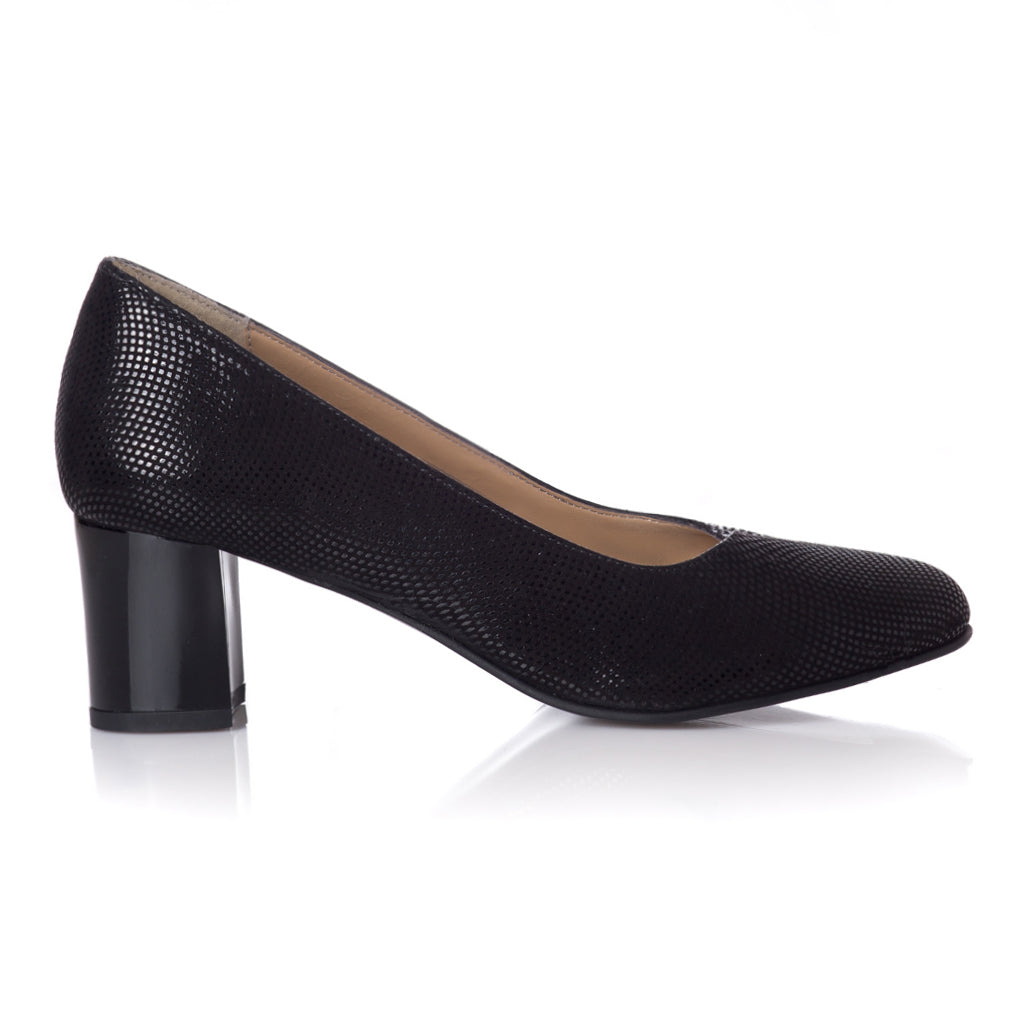 Pantoful Piele Specaial Negru Comod T21 - Orice Culoare