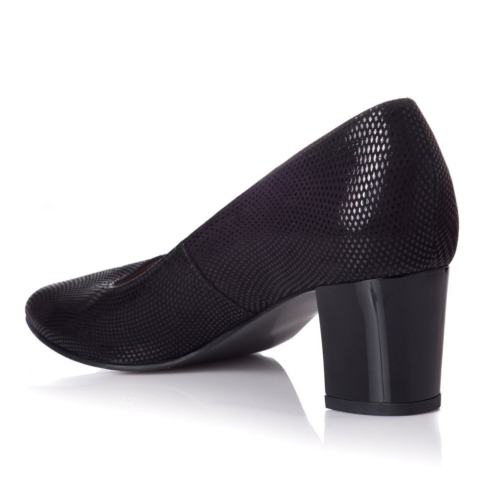 Pantoful Piele Specaial Negru Comod T21 - Orice Culoare