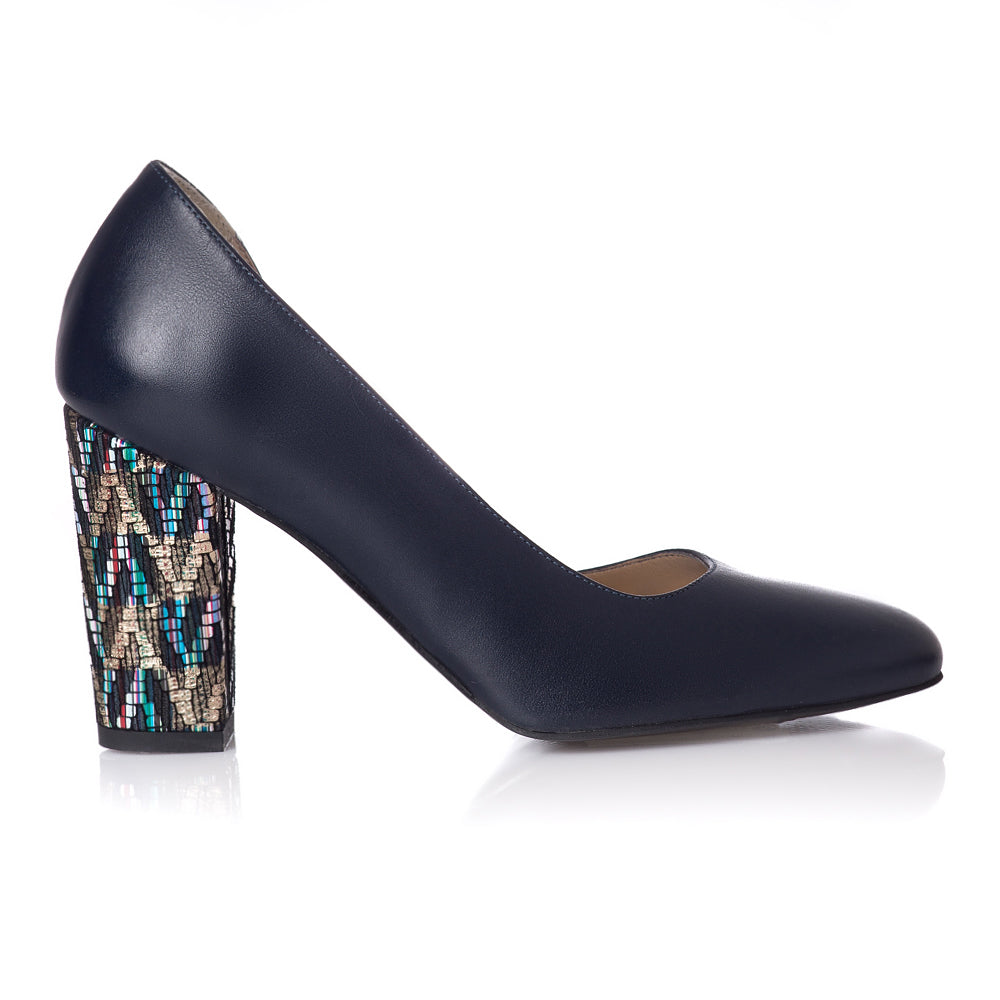 Pantofi Piele Comod Toc Color T4 - orice culoare