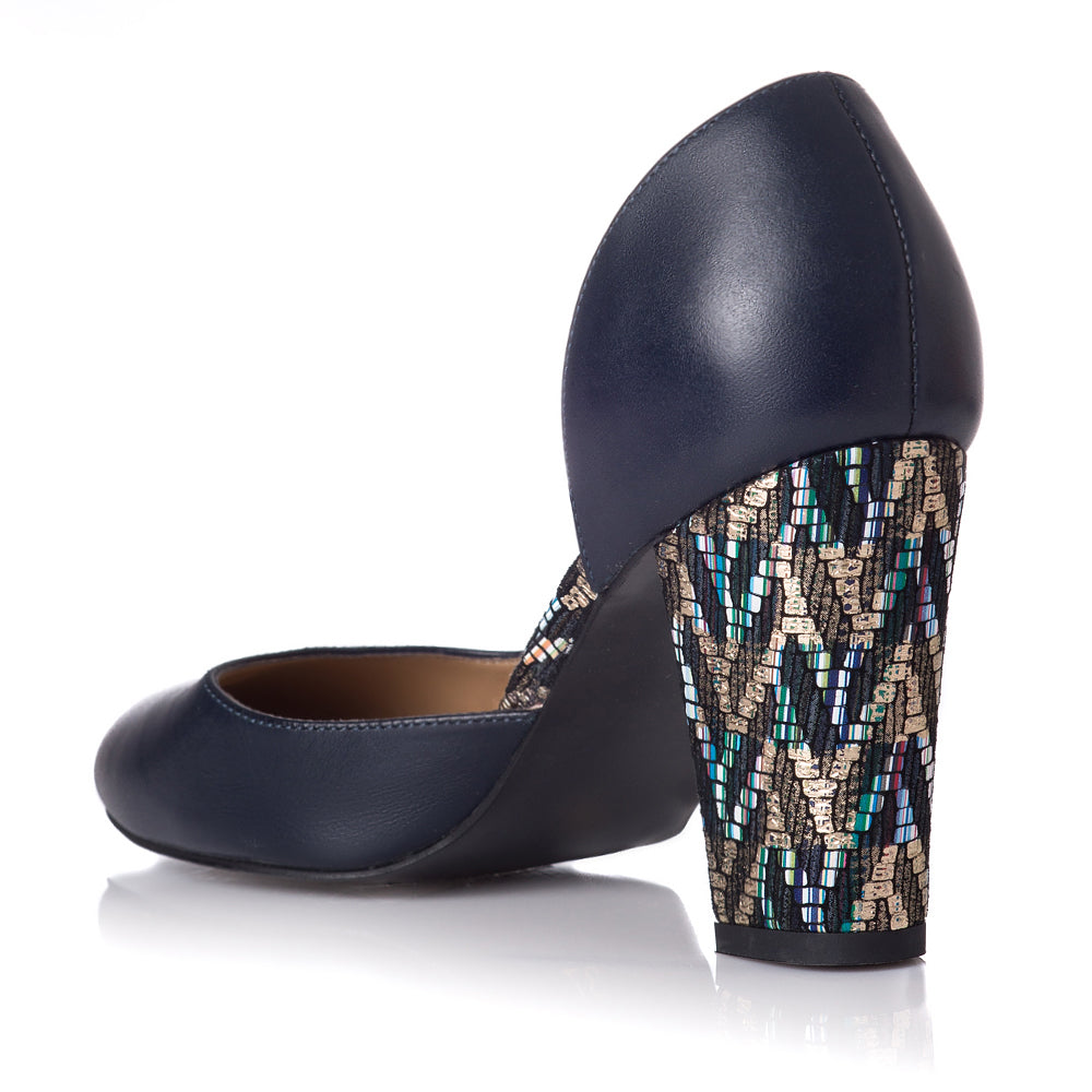Pantofi Piele Comod Toc Color T4 - orice culoare