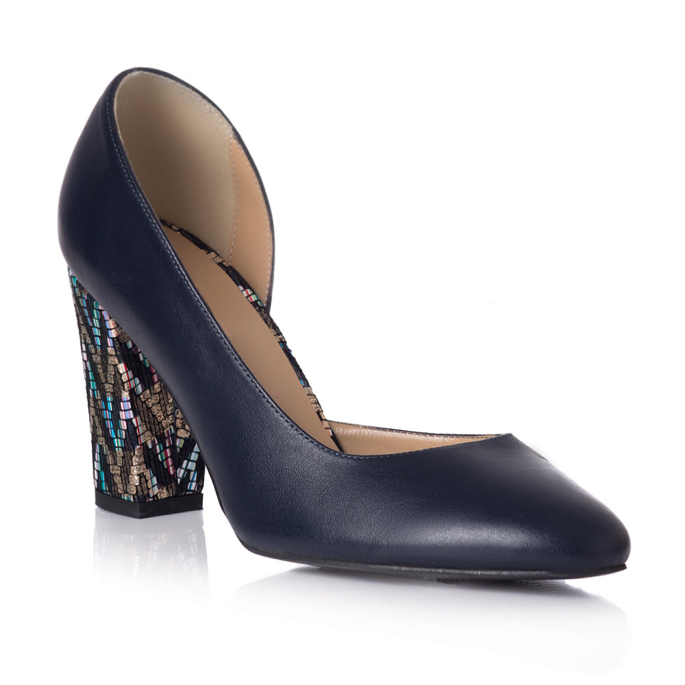 Pantofi Piele Comod Toc Color T4 - orice culoare