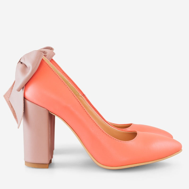 Pantofi Dama Piele Corai Fundita D14 - orice culoare
