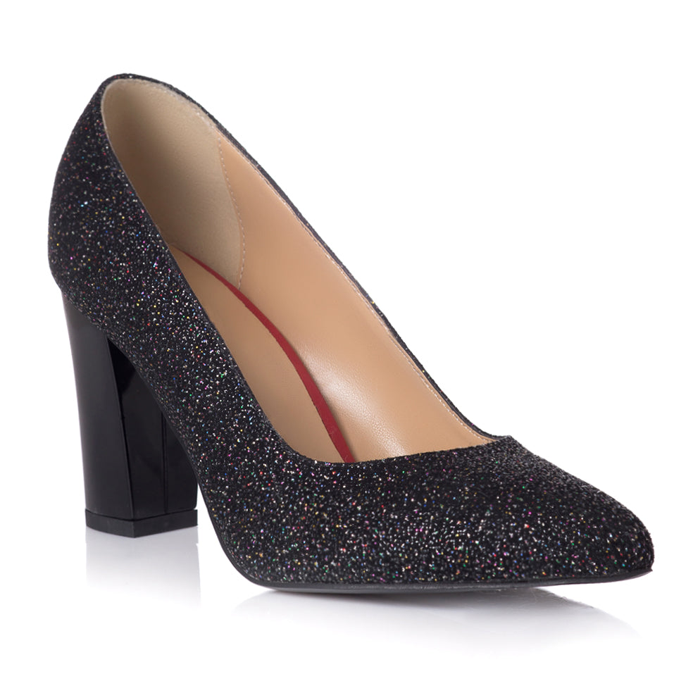 Pantofi Piele Glitter Multicolor Sofia T12 - orice culoare