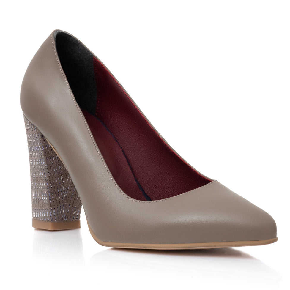 Pantofi Dama Piele Gri  April T30 - Orice Culoare
