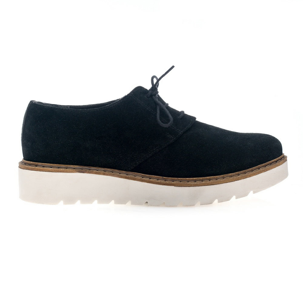 Pantofi piele intoarsa negru Oxford V6 - orice culoare
