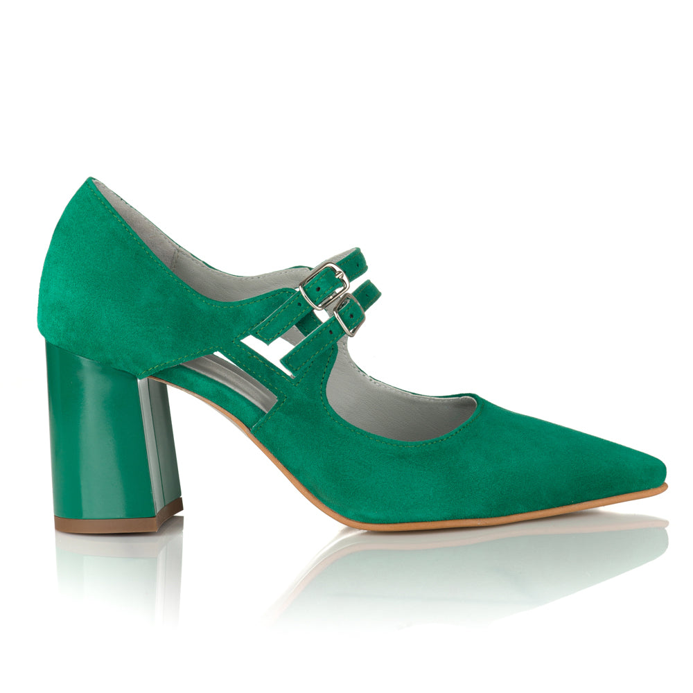 Pantofi Dama Intoarsa Piele Verde Diane C40 - orice culoare