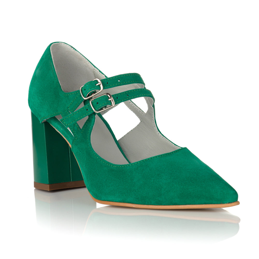 Pantofi Dama Intoarsa Piele Verde Diane C40 - orice culoare
