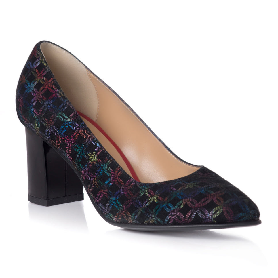 Pantofi Dama Piele Multicolora Comod T20 - Orice Culoare