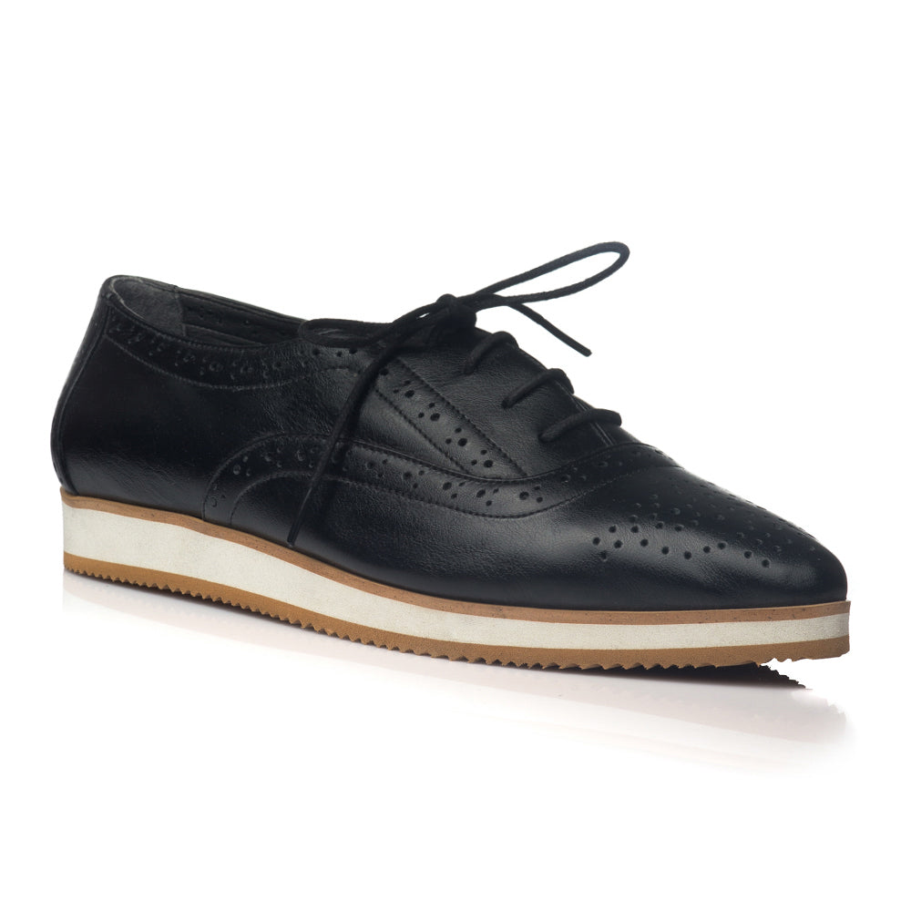 Pantofi piele Oxford Varf ascutit Negru V2  - orice culoare