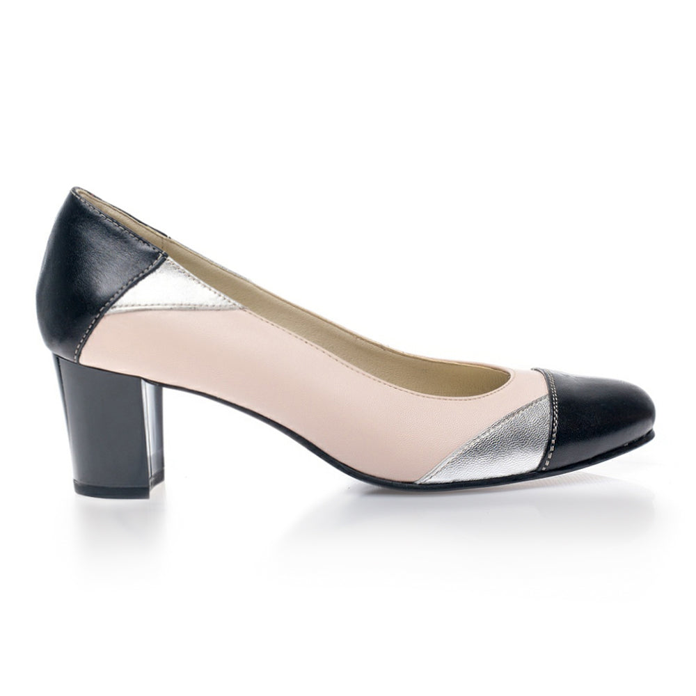 Pantofi piele Comod Argintiu - orice culoare