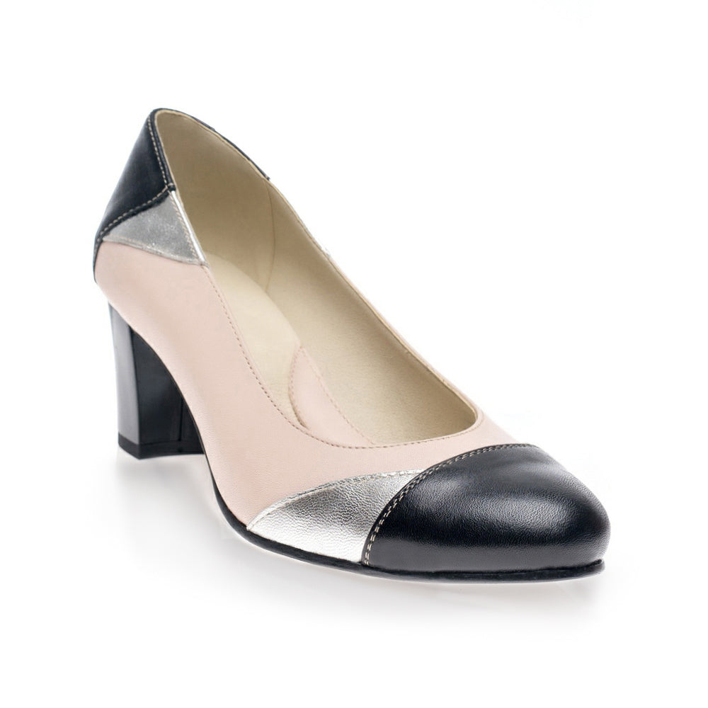 Pantofi piele Comod Argintiu - orice culoare