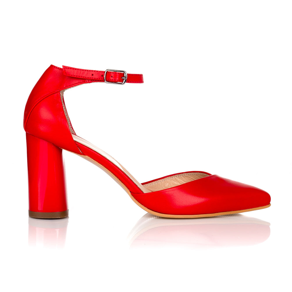 Pantofi Piele Rosu Relax C42- orice culoare