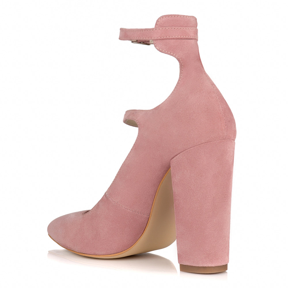 Pantofi Piele Roz Pudra Dolly L14 - orice culoare