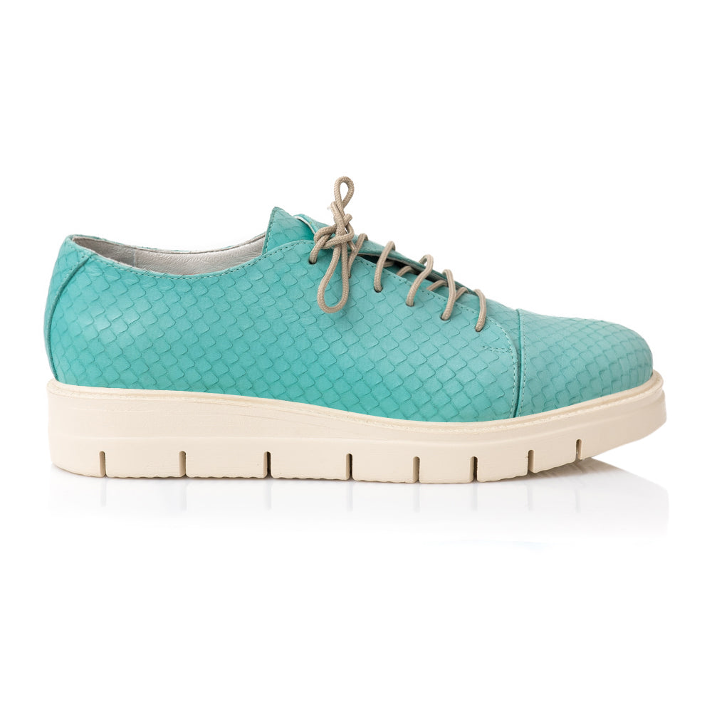 Pantofi Piele Oxford Turcoaz Snake E1   - orice culoare
