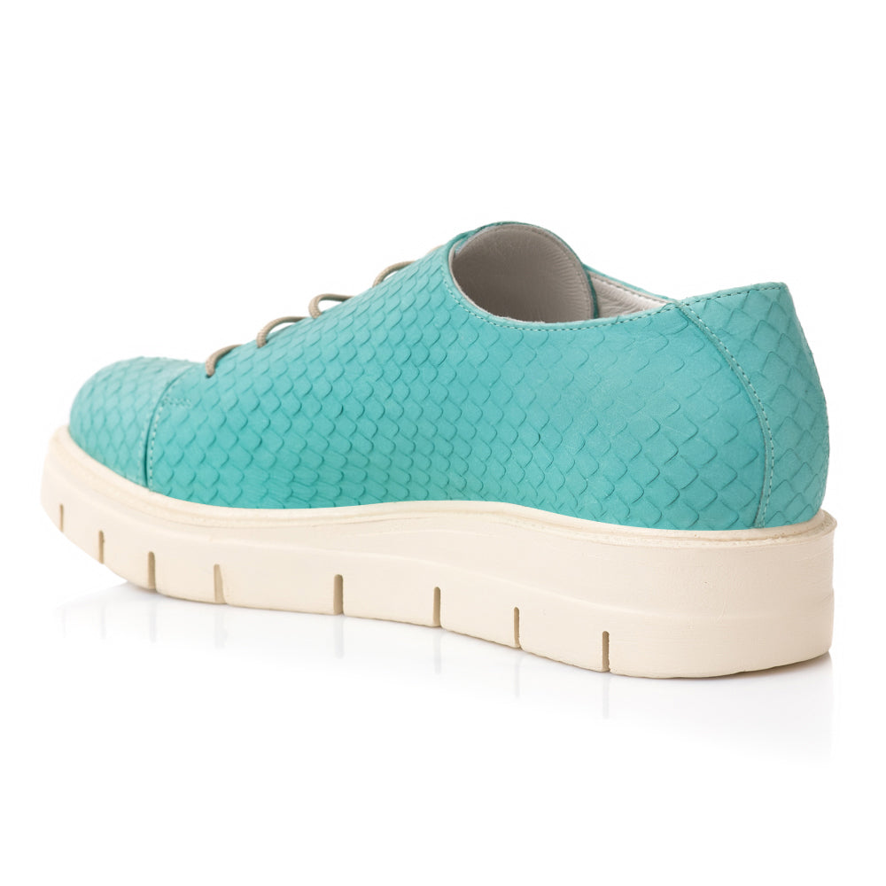Pantofi Piele Oxford Turcoaz Snake E1   - orice culoare