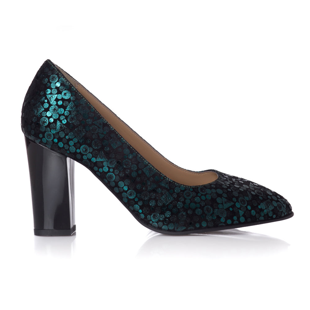 Pantofi Piele Imprimeu Verde Melly T7 - orice culoare