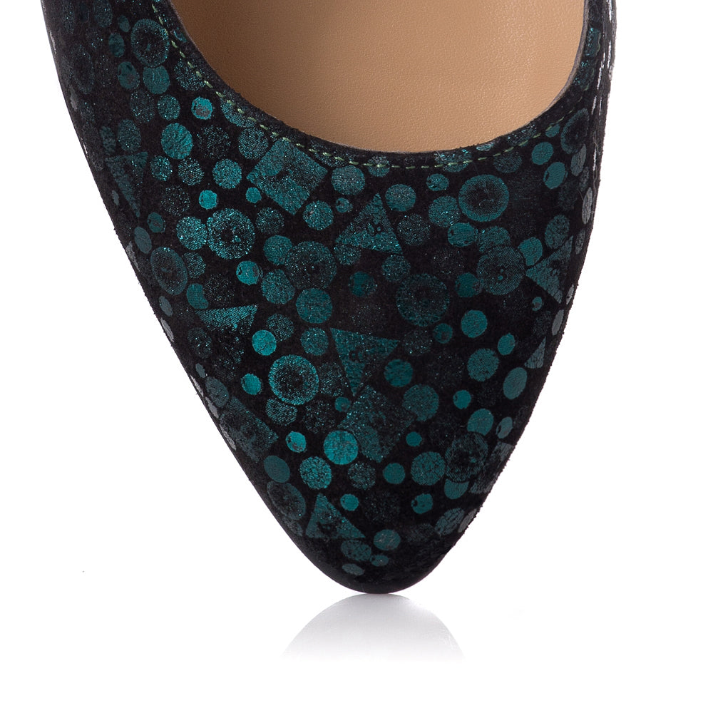 Pantofi Piele Imprimeu Verde Melly T7 - orice culoare