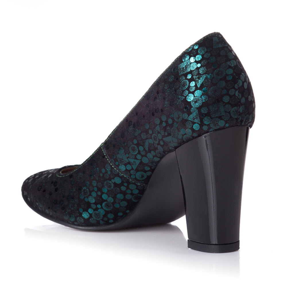 Pantofi Piele Imprimeu Verde Melly T7 - orice culoare
