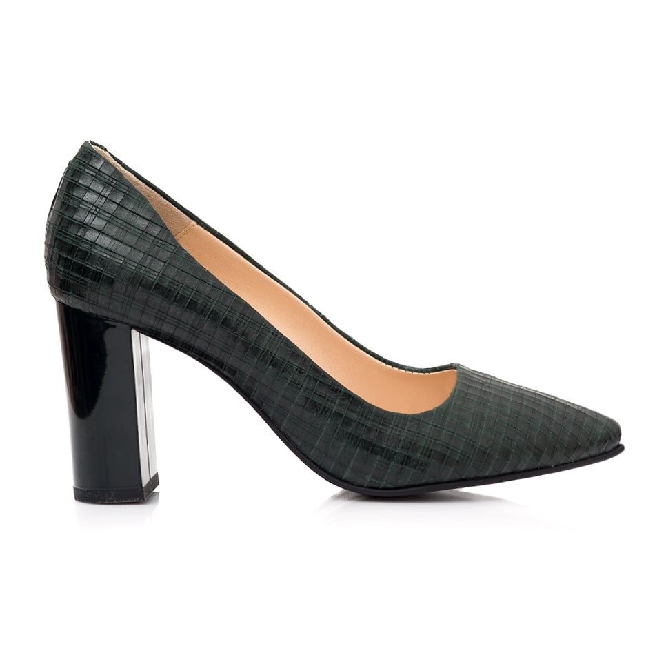 Pantofi Piele Verde Presaj Anne C40 - orice culoare