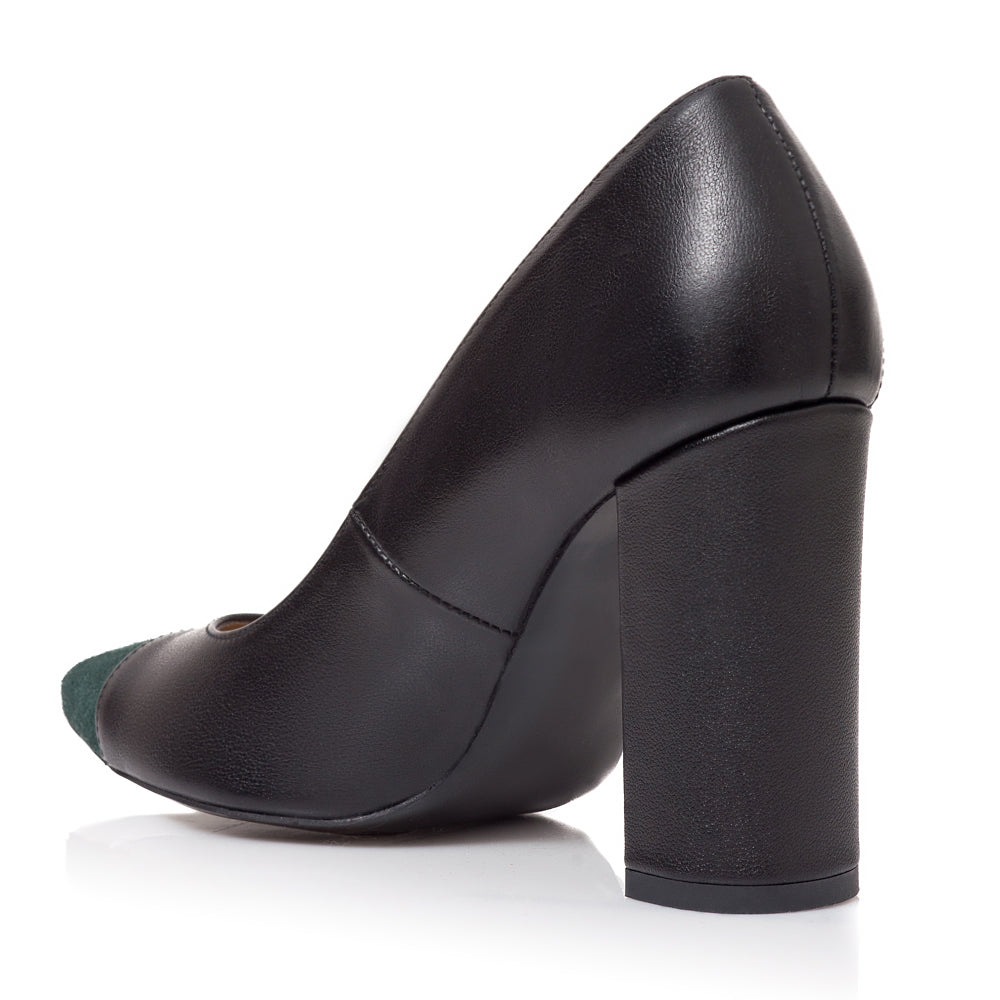 Pantofi Piele Verde Inchis Aisha T29 - Orice Culoare