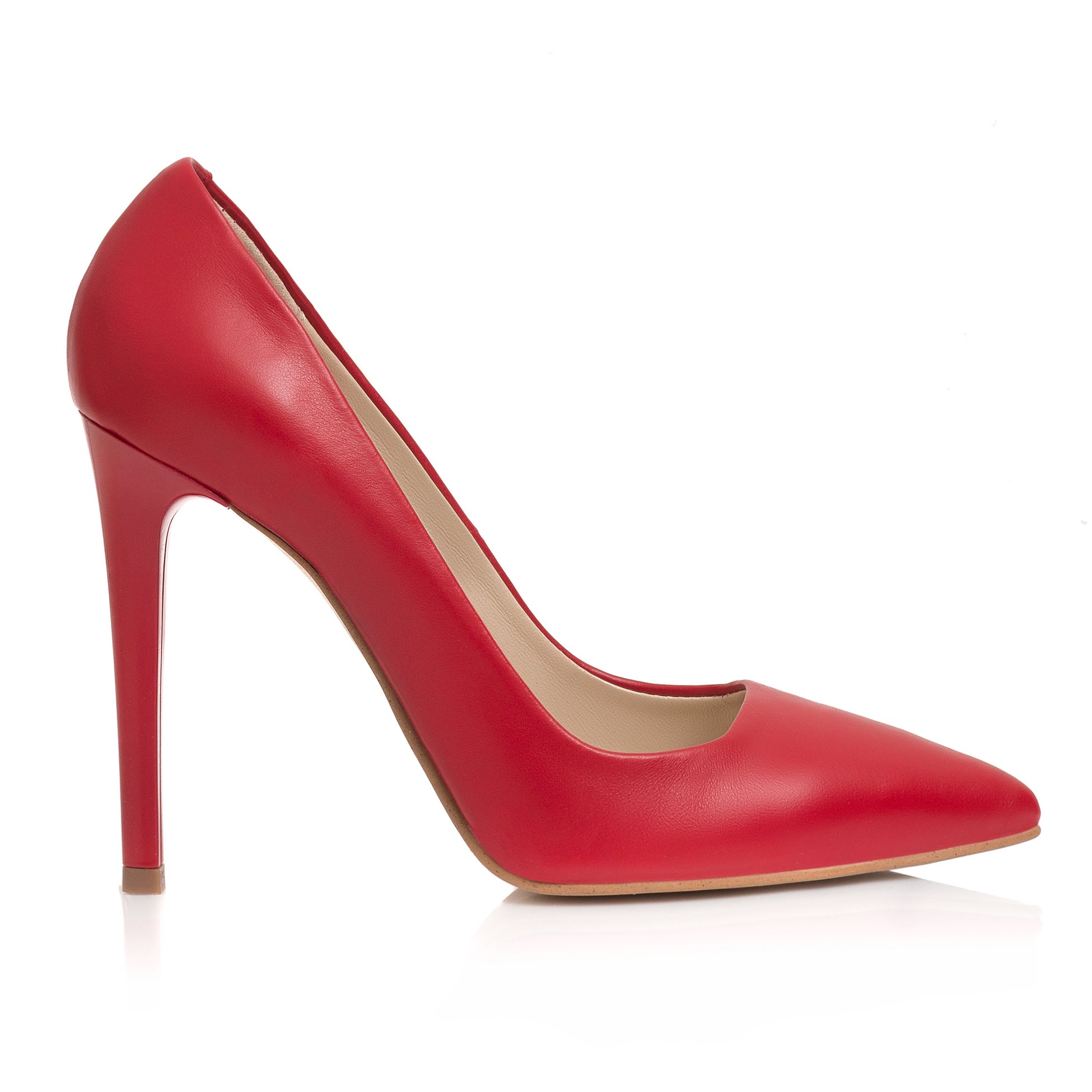 Pantofi Stiletto Piele Rosu Very Chic  - disponibili pe orice culoare