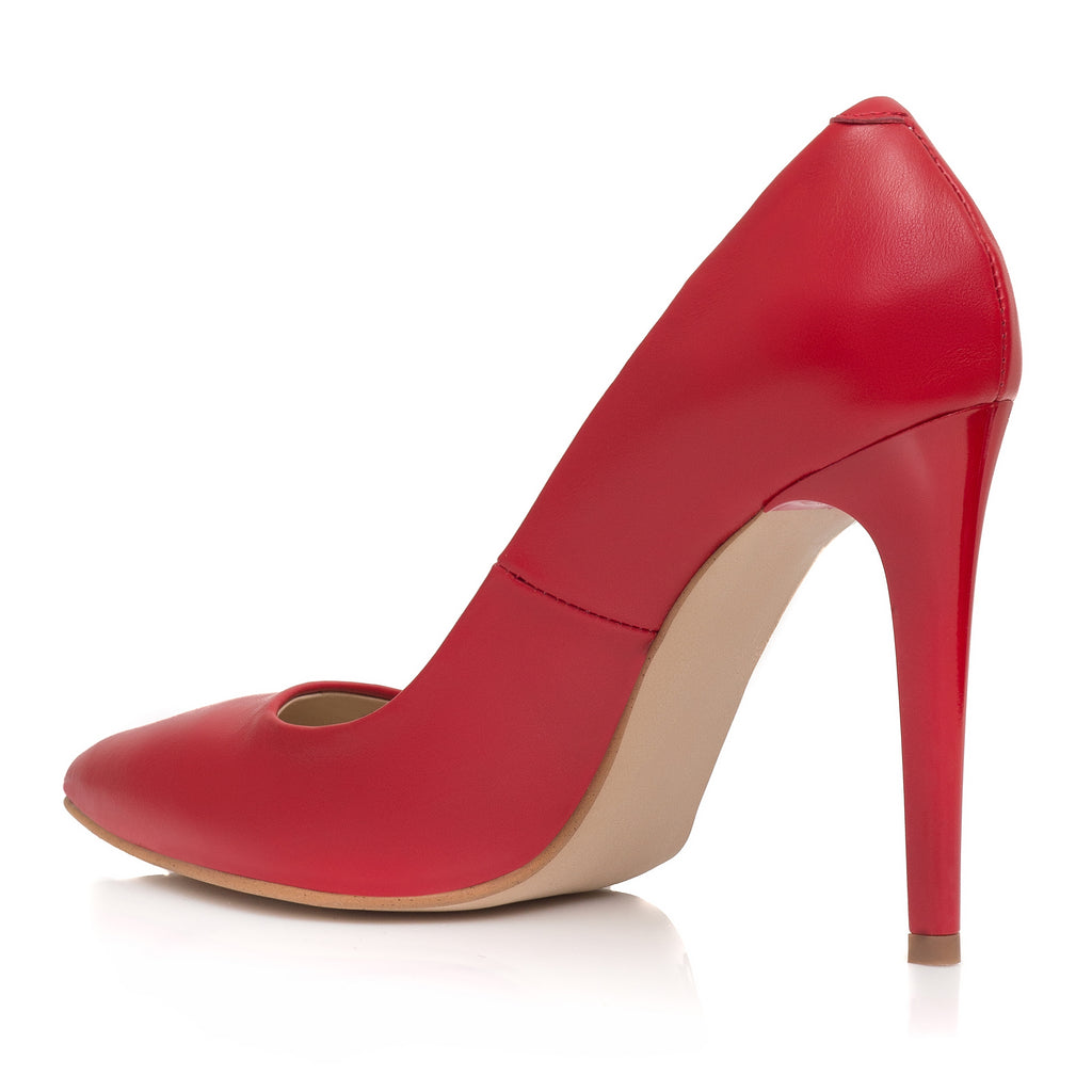 Pantofi Stiletto Piele Rosu Very Chic  - disponibili pe orice culoare