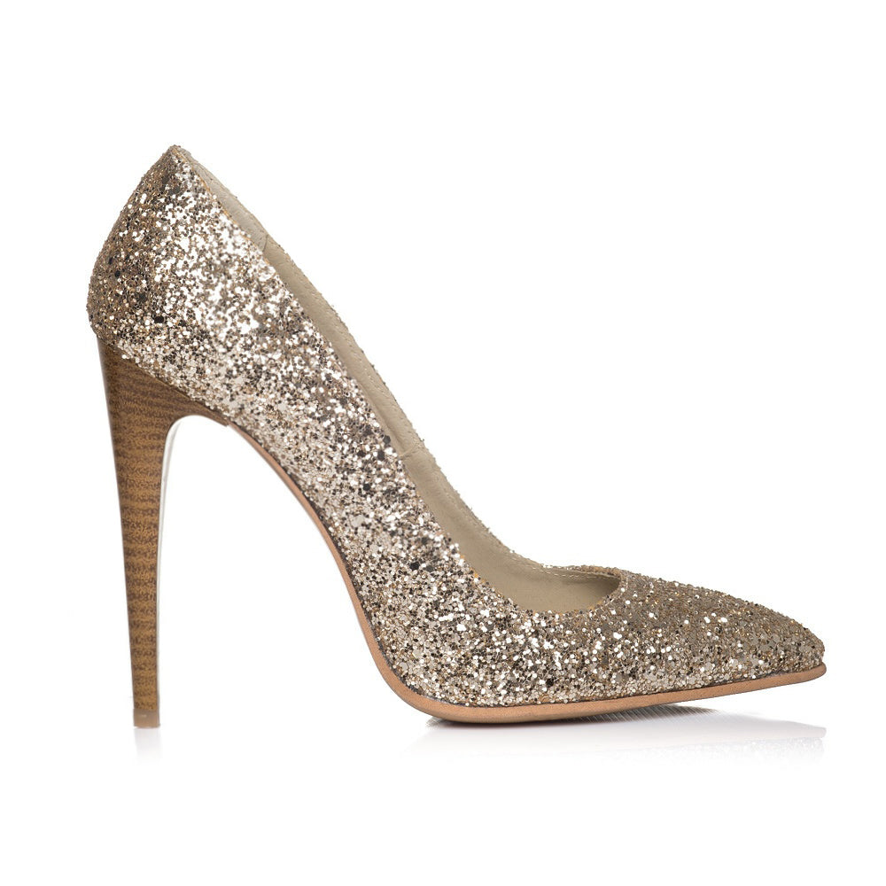 Pantofi Stiletto Glam Auriu  - orice culoare