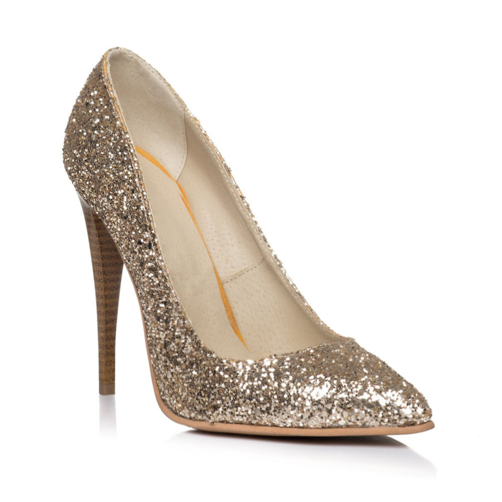 Pantofi Stiletto Glam Auriu  - orice culoare