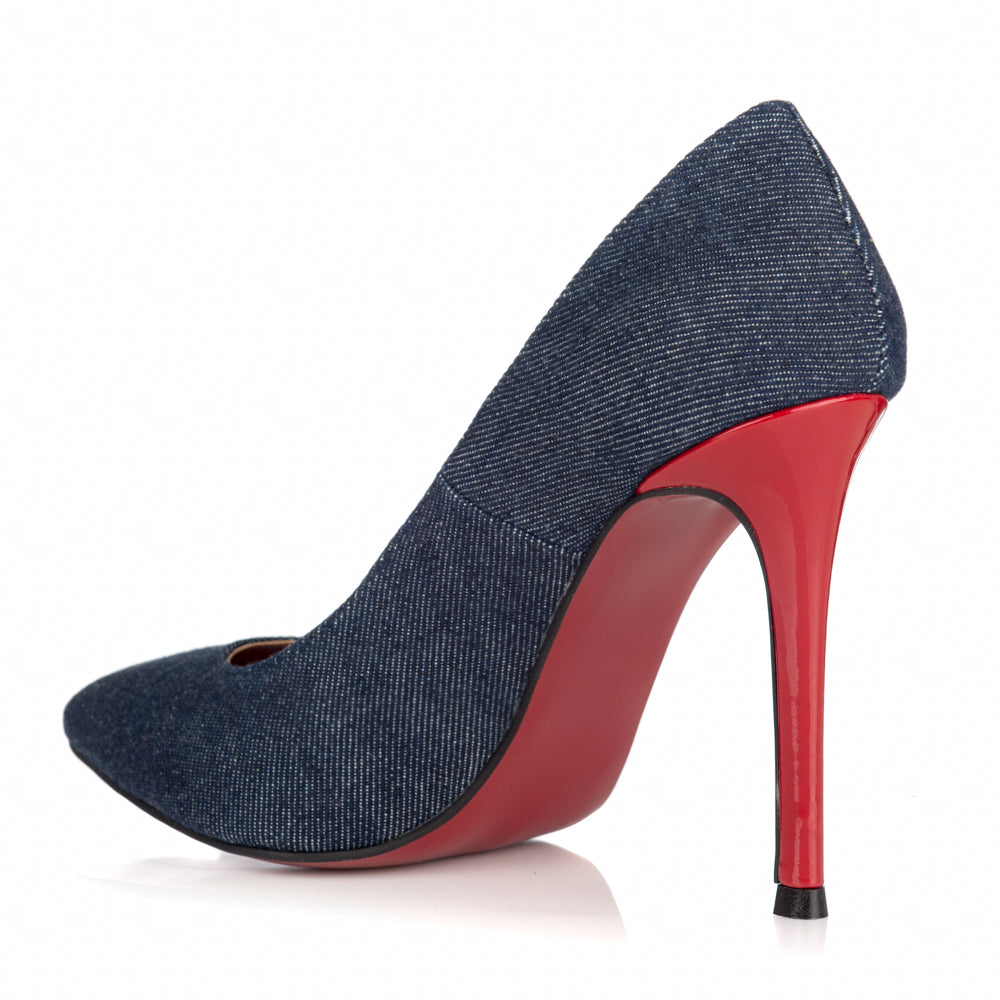 Pantofi Stileto Material Denim L18 - orice culoare
