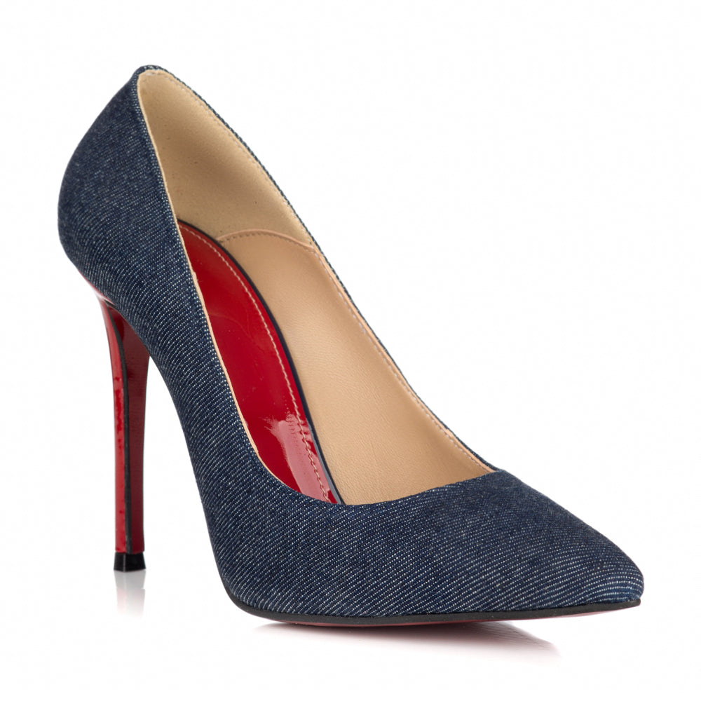 Pantofi Stileto Material Denim L18 - orice culoare