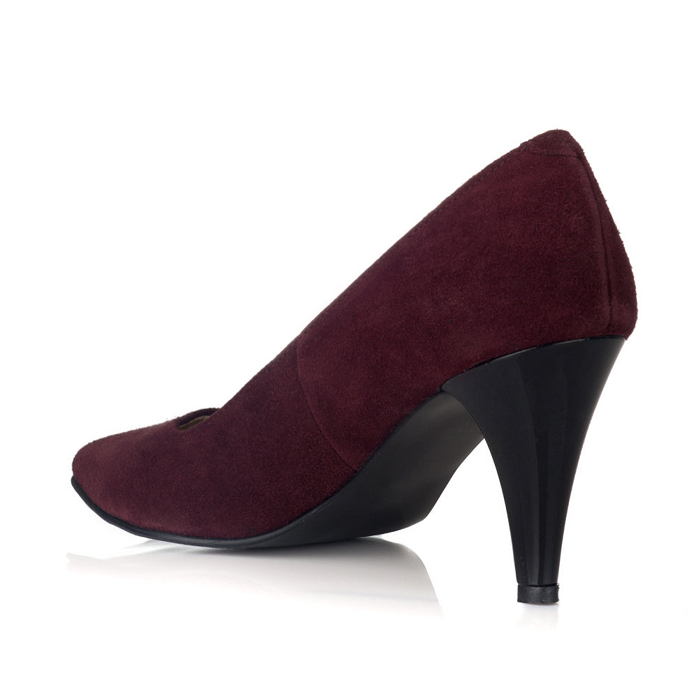 Pantofi Stiletto Piele Bordo Toc Mic V30 - orice culoare