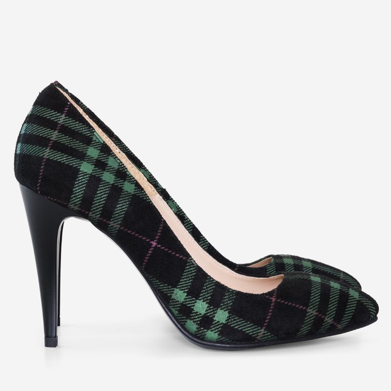Pantofi Stiletto Piele Carouri D50 - orice culoare
