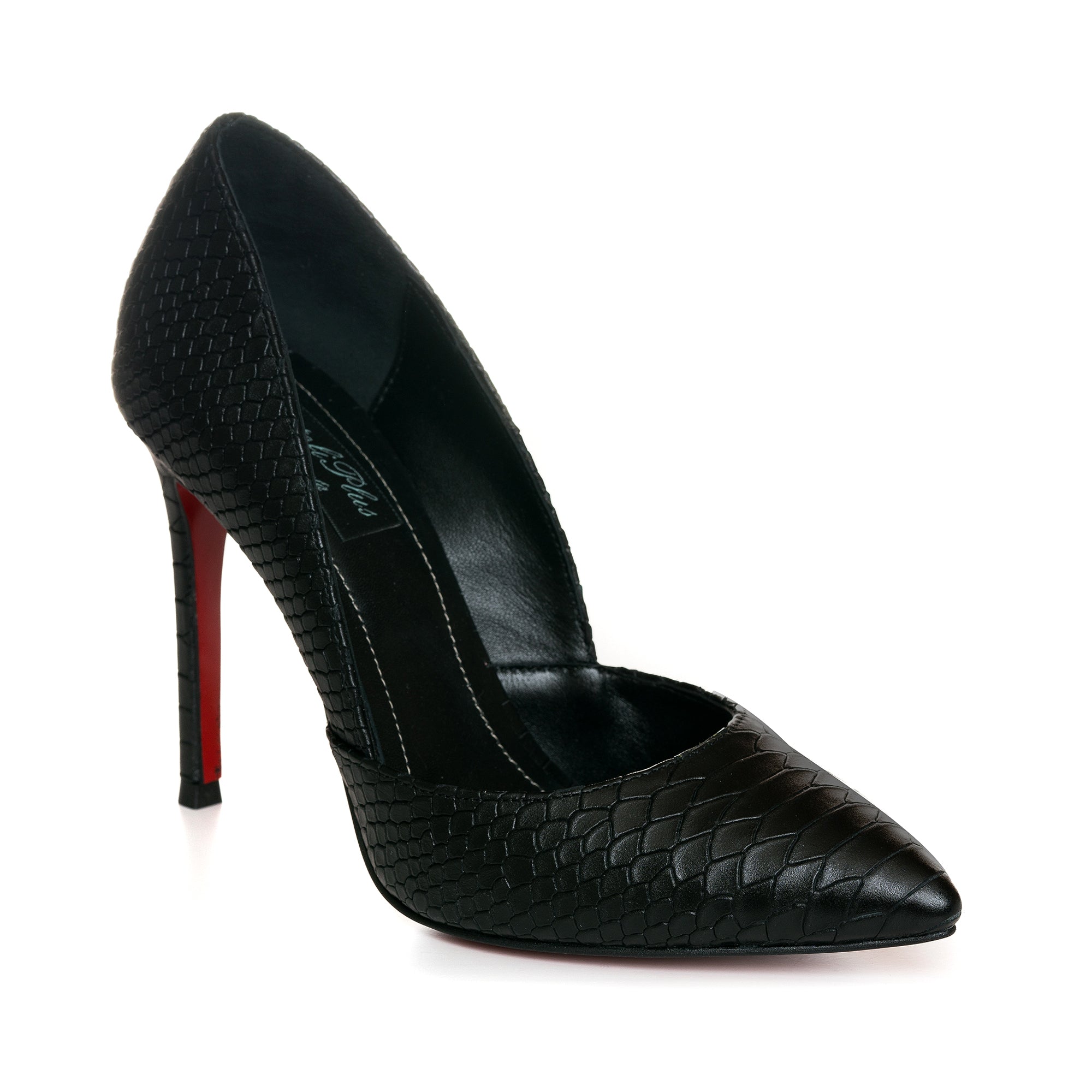 Pantofi Stiletto Croco Negru Classy L37 - orice culoare