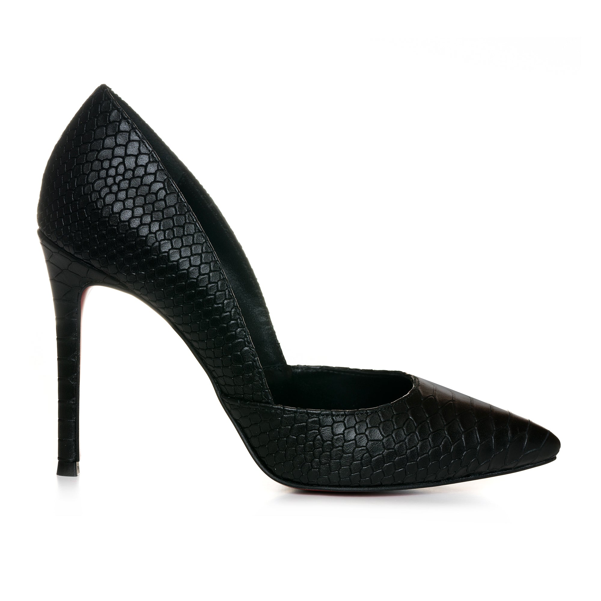 Pantofi Stiletto Croco Negru Classy L37 - orice culoare