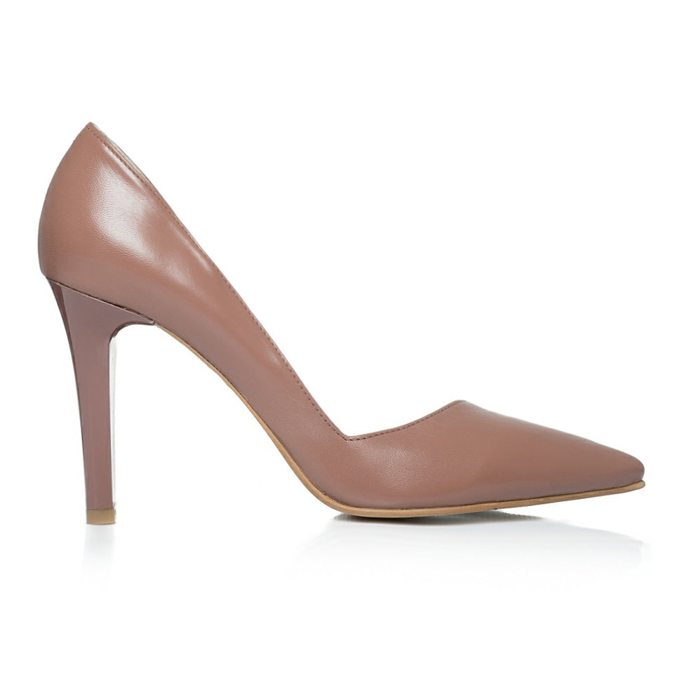Pantofi Stiletto Decupat  Piele Maro C2  - orice culoare