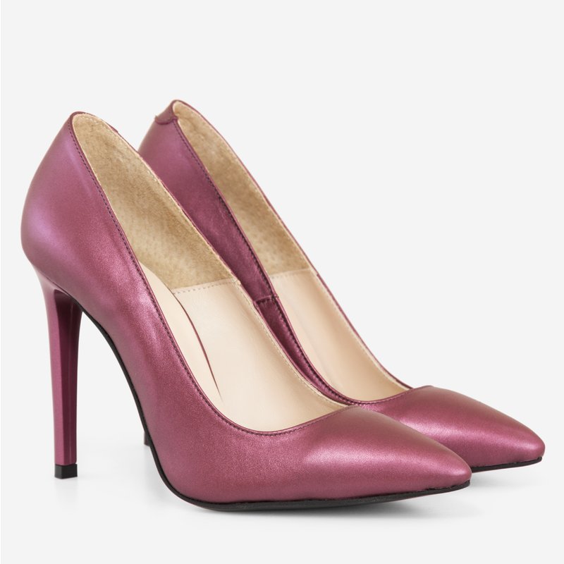 Pantofi Stiletto Piele Marsala Sidef D40 - Orice Culoare