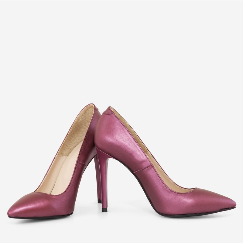 Pantofi Stiletto Piele Marsala Sidef D40 - Orice Culoare
