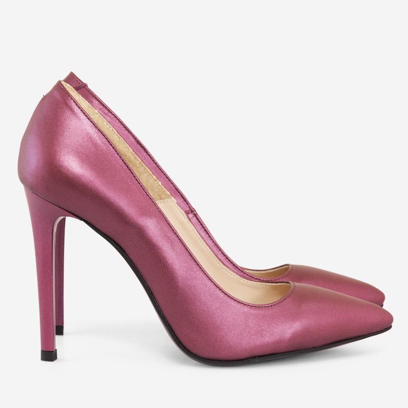 Pantofi Stiletto Piele Marsala Sidef D40 - Orice Culoare