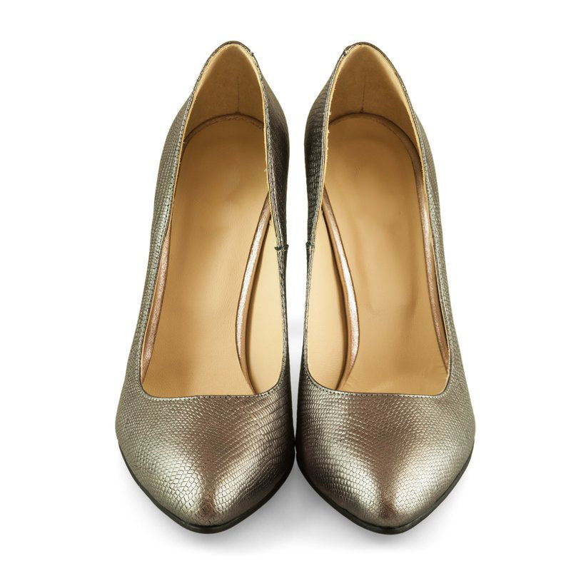 Pantofi Dama Stiletto Piele Bronz D17- orice culoare