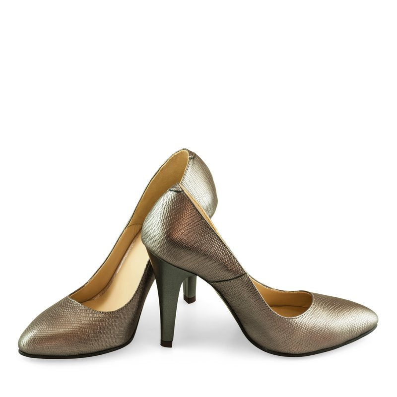 Pantofi Dama Stiletto Piele Bronz D17- orice culoare