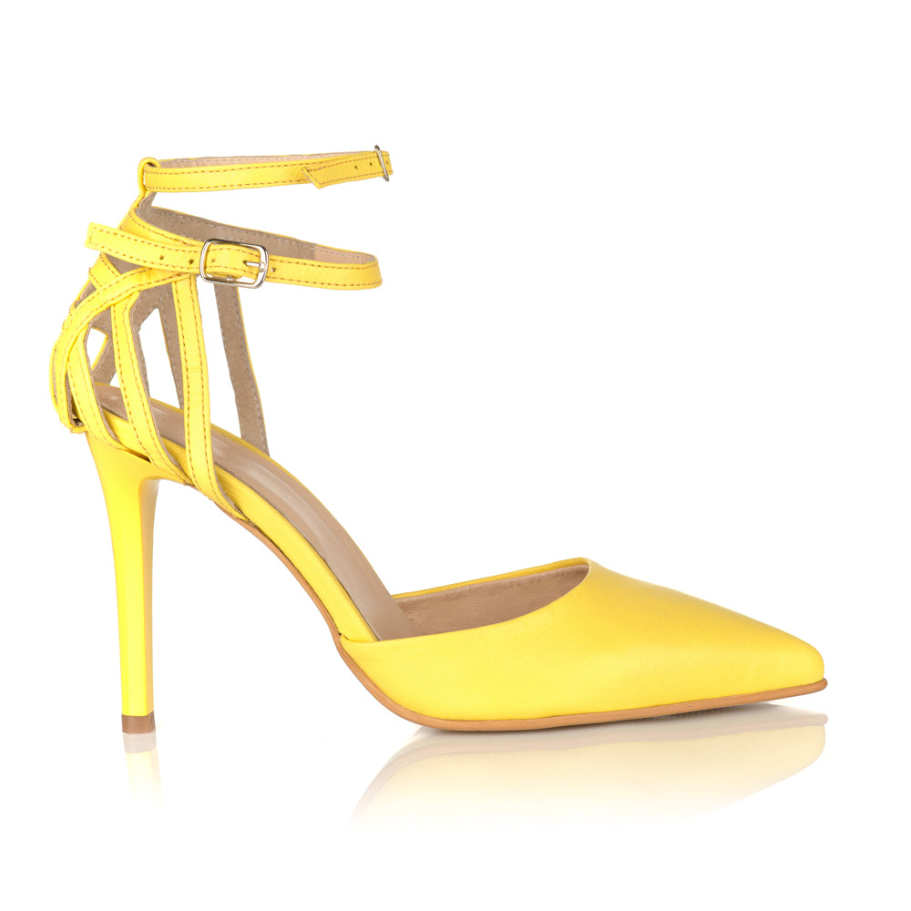 Pantofi Stileto Piele Galben Armina C41- orice culoare