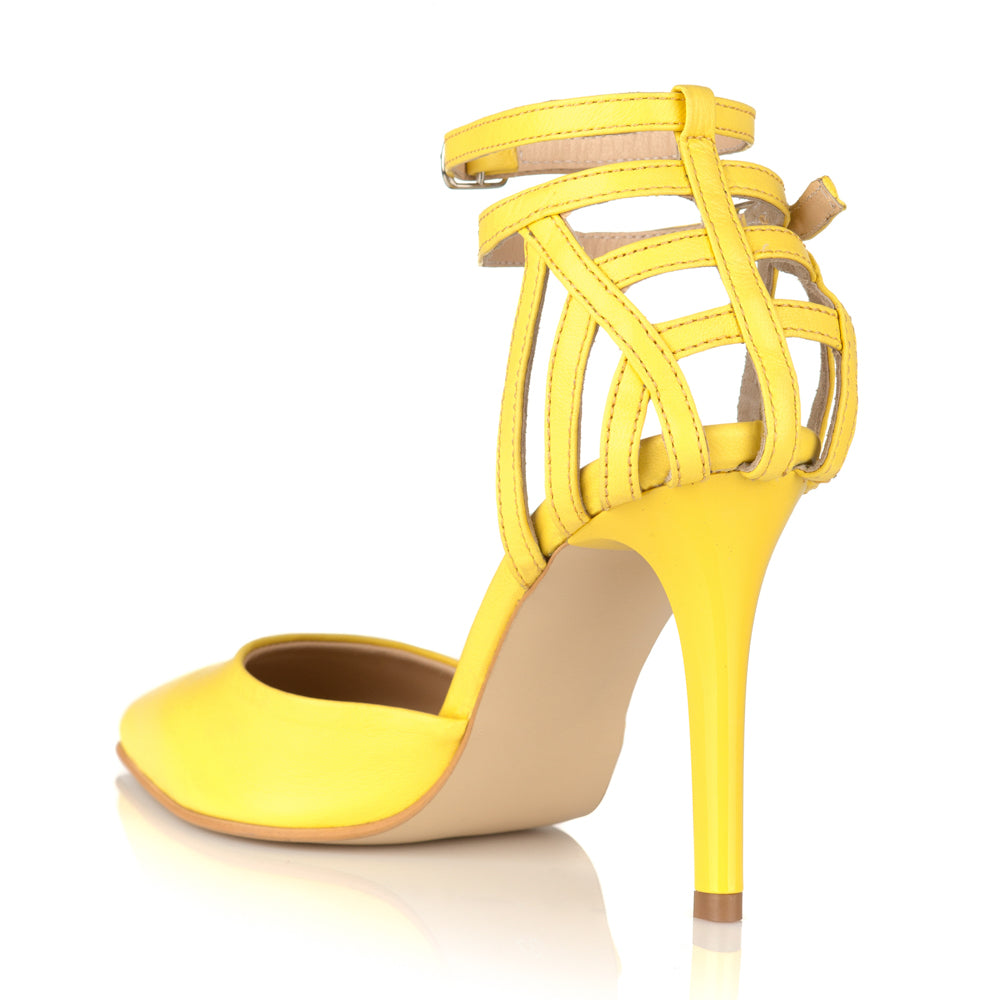 Pantofi Stileto Piele Galben Armina C41- orice culoare