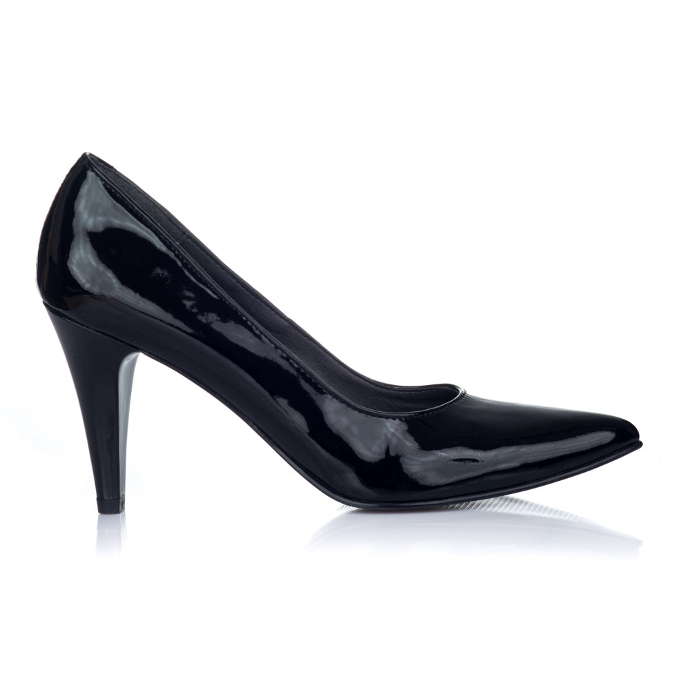 Pantofi Stiletto Lac Negru Toc Mic V30 - orice culoare